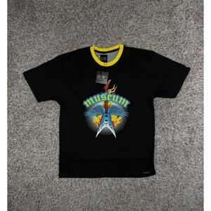 The Museum DC Black Graphic Print Guitar Flame Tee Men's Size Large
